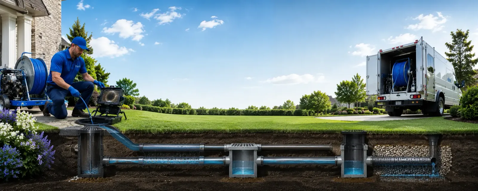 Outdoor drain cleaning information for Brookville, IN